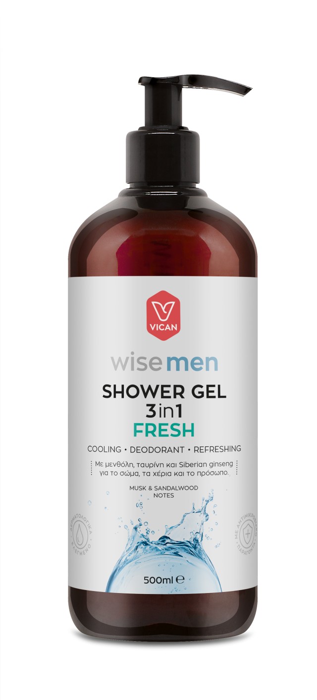 Vican Wise Men Shower Gel Fresh Ανδρικό Αφρόλουτρο 500ml