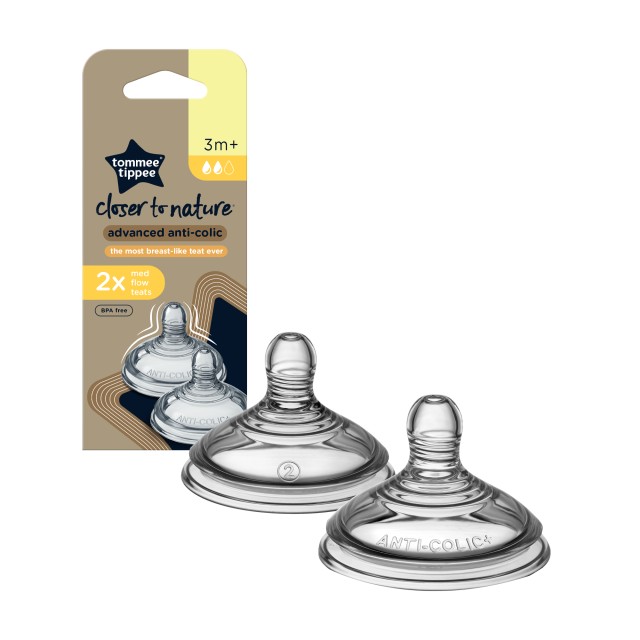 Tommee - Tippee Advanced Anti-Colic 2 Medium Flow Teats Θηλές Σιλικόνη &hellip;