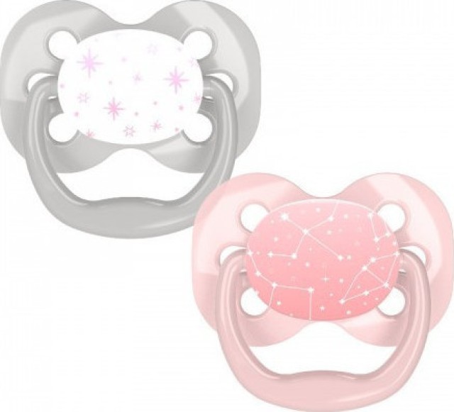 Dr Browns Advantage Πιπίλες 0-6m Σιλικόνης Κορίτσι 2 τεμ [PA12001-RGX]