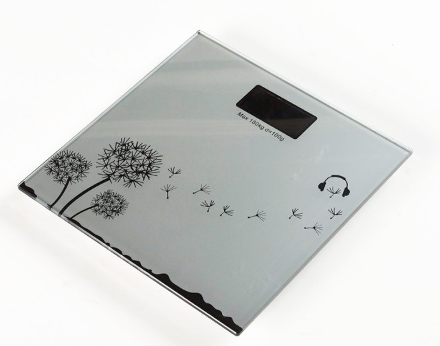 Medico Ηλεκτρονική Ζυγαριά Μπάνιου Γυάλινη Γκρι [ADS-4953] Με Λουλούδι …
