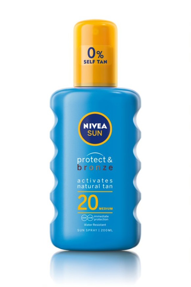 Nivea Sun Protect & Bronze SPF20 Water Resistant Λάδι Ενεργοποίησης Μαυρίσματος 200ml