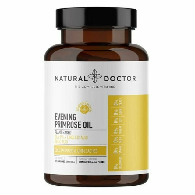 Natural Doctor Evening Primrose Oil Συμπλήρωμα Διατροφής για την  Αντιμετώπιση των Προεμμηνορροϊκών Συμπτωμάτων 120 Μαλακές Κάψουλες