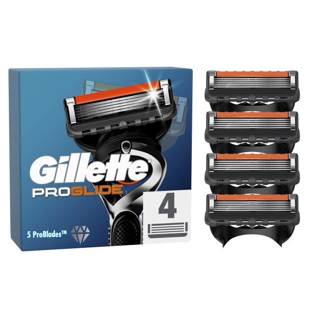 Gillette ProGlide Ανταλλακτικές Κεφαλές Ξυριστικής Μηχανής 4 Τεμάχια