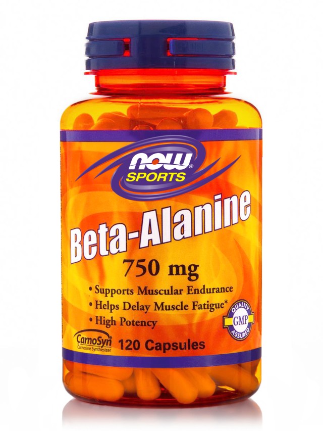 Now Foods Beta Alanine 750mg High Potency Συμπλήρωμα Διατροφής Για Μυϊκούς Πόνους 120 Κάψουλες