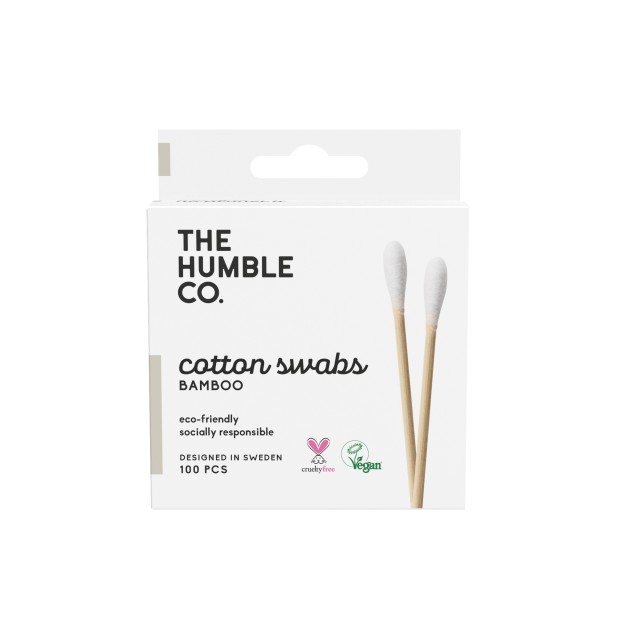The Humble Co. Natural Cotton Swabs 100 Pieces White Μπατονέτες από Mπ …