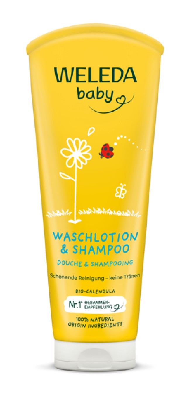 Weleda Σαμπουάν Καλέντουλας - Αφρόλουτρο Washlotion 200ml Weleda Σαμπουάν Καλέντουλας - Αφρόλουτρο Washlotion 200ml