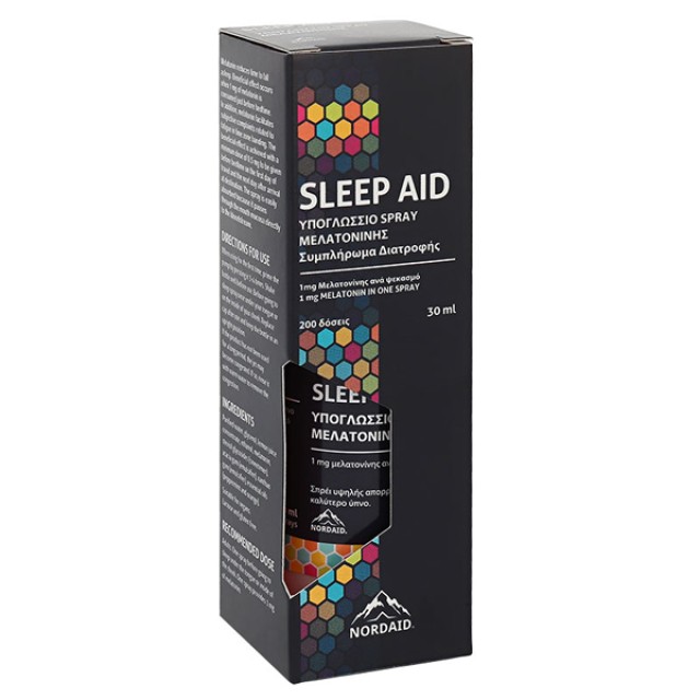 NordAid Sleep Aid Υπογλώσσιο Spray Μελατονίνης 1mg 30ml [200 Ψεκασμοί]