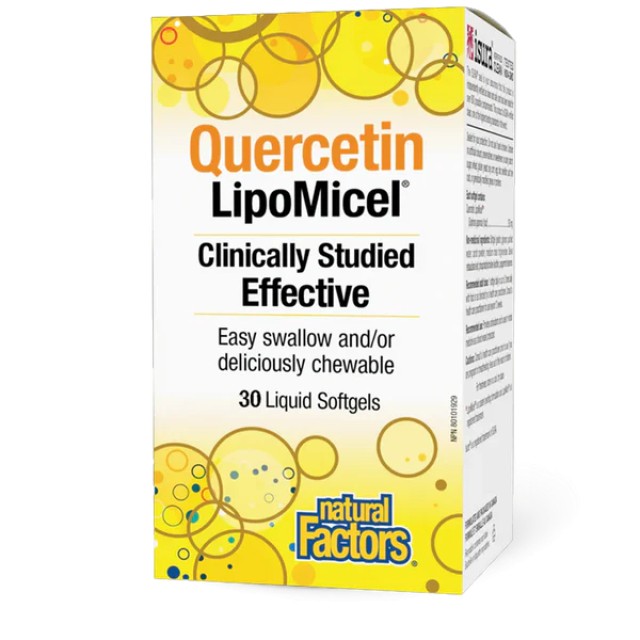 Natural Factors Quercetin, Lipomicel Αντιοξειδωτικό 30 Liquid Softgels