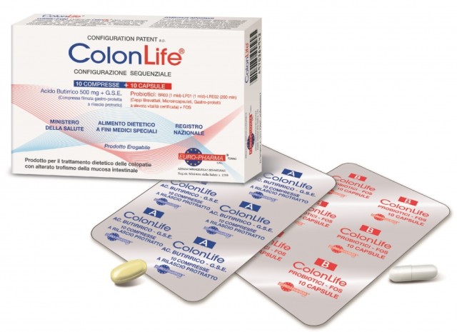 Bionat ColonLife Συμπλήρωμα Διατροφής με Βουτυρικό οξύ και Προβιοτικά για Ευερέθιστο Έντερο 10 Δισκία + 10 Κάψουλες