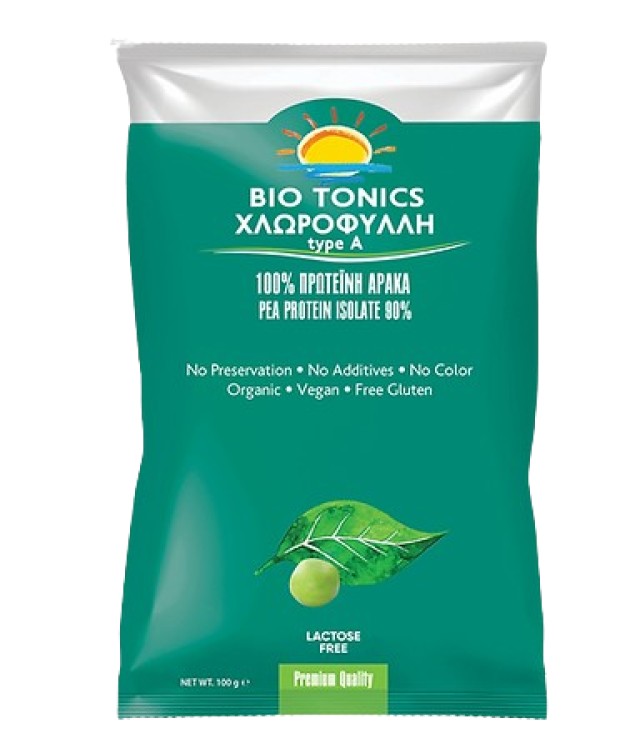 Bio Tonics Χλωροφύλλη Type A 100% Πρωτεΐνη Αρακά 100gr