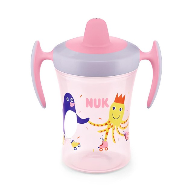 Nuk Trainer Cup Πλαστικό Εκπαιδευτικό Ποτηράκι με Μαλακό Ρύγχος και Λα &hellip;