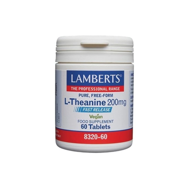 Lamberts L-Theanine 200mg Fast Release Vegan για Χαλάρωση του Οργανισμού 60 Ταμπλέτες