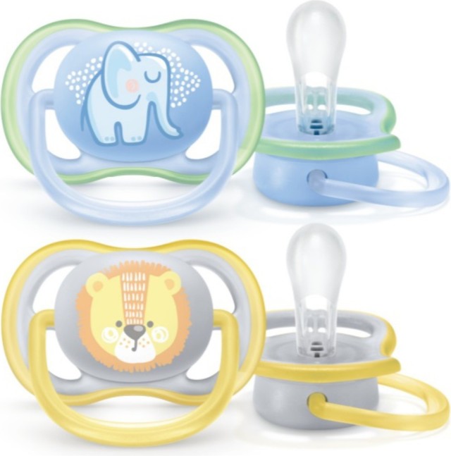 Avent Philips Ultra Air Animals Ορθοδοντική Πιπίλα Σιλικόνης 0-6m+ Κίτ …