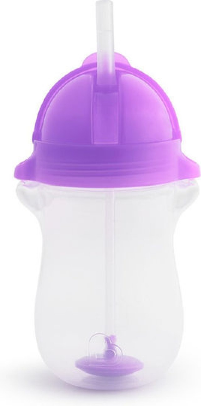 Munchkin Tip & Sip Cup Μωβ Εκπαιδευτικό Ποτηράκι Πλαστικό με Καλαμάκι &hellip;