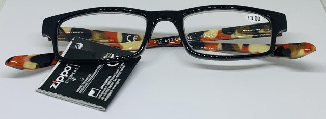 Zippo Γυαλιά Πρεσβυωπίας Κοκάλινα Χρώμα:Μαύρο Λεοπάρ [31Z-B10-CAM300] +3.00