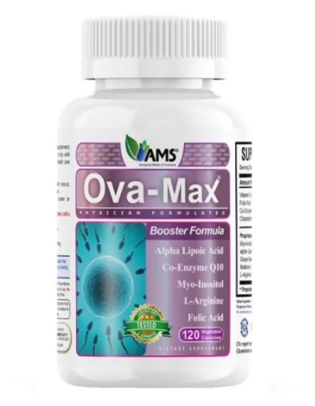 AMS Ova Max Συμπλήρωμα Γυναικείας Γονιμότητας 120 Κάψουλες