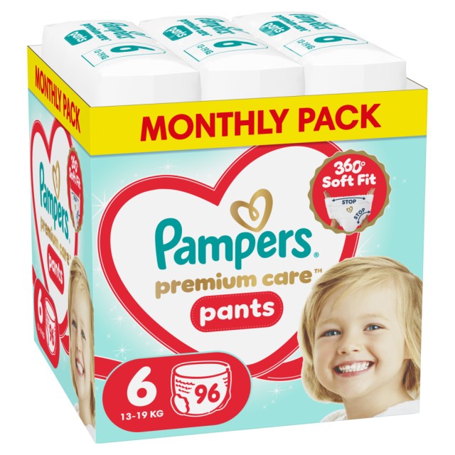 Pampers Premium Care Pants Monthly Pack Μέγεθος 6 (13-19kg) Πάνες … Pampers Premium Care Pants Monthly Pack Μέγεθος 6 (13-19kg) Πάνες …