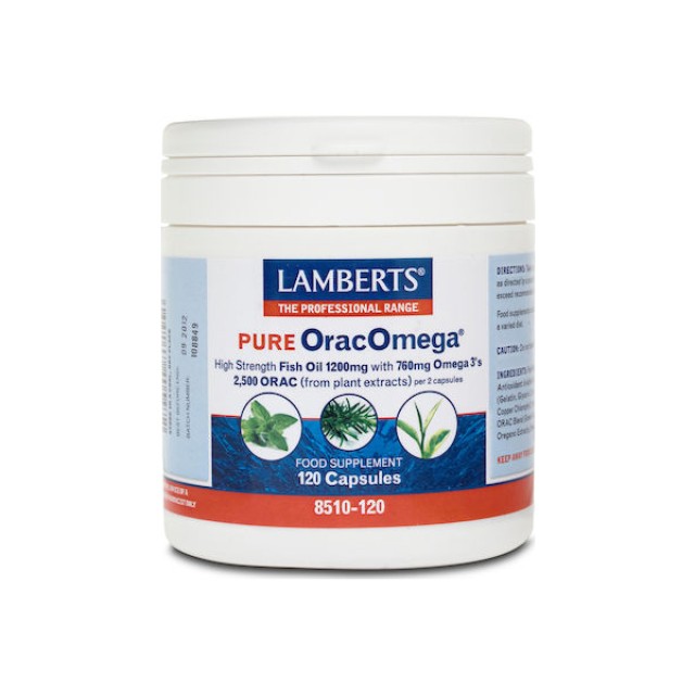 Lamberts Orac Omega Pure,  Ωμέγα 3 Λιπαρών Οξέων & Φυτικά Αντιοξειδωτικά, 120 caps