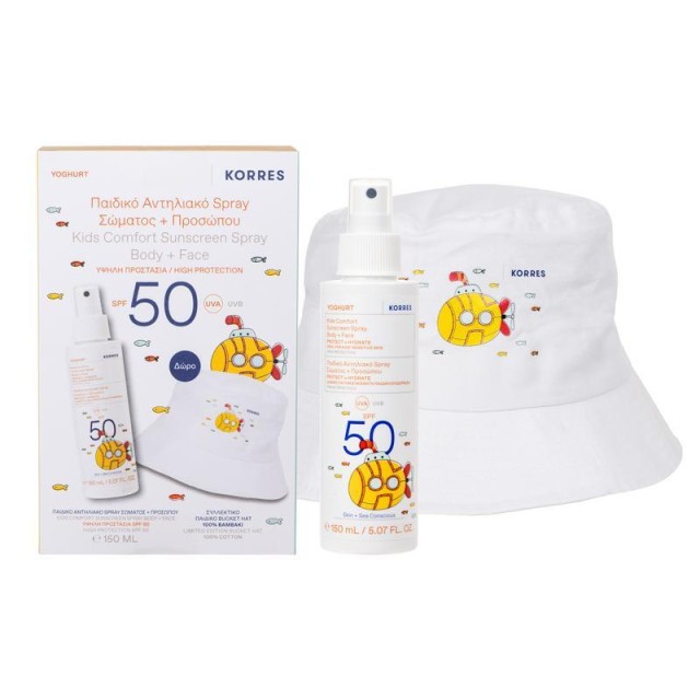 Korres Yoghurt Kids SPF50 Γιαούρτι Παιδικό Αντηλιακό Spray Σώματος & Π …
