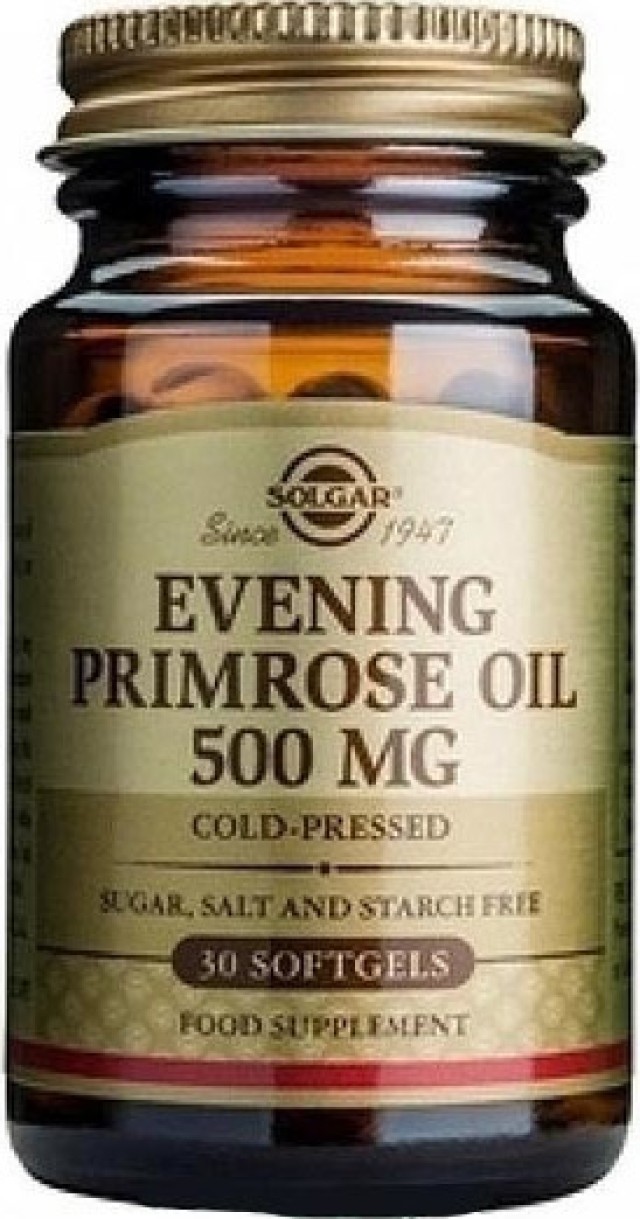 Solgar Evening Primrose Oil 500mg Συμπλήρωμα Διατροφής Για Ορμονική Υποστήριξη 30 Μαλακές Κάψουλες