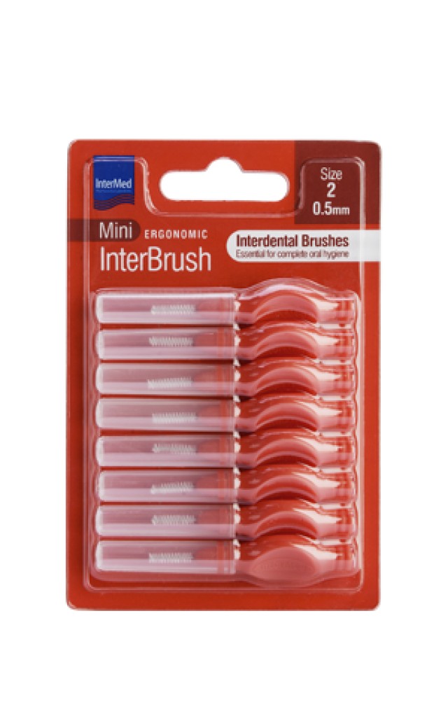 Intermed Ergonomic InterBrush Mini Size:2 Μεσοδόντια Βουρτσάκια με Λαβ …