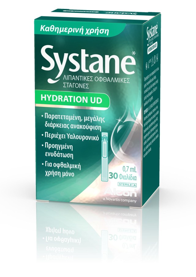 Alcon Systane Hydration UD Λιπαντικές Οφθαλμικές Σταγόνες, 30 Αμπούλες …