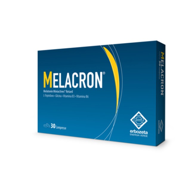Erbozeta Melacron Melatonin Miniactives Retard Συμπλήρωμα Διατροφής για τον Ύπνο με Μελατονίνη 30 Δισκία