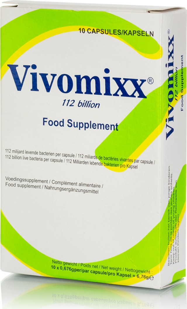 AM Health Vivomixx Probiotic Food Supplement 112 Δισ. Βακτήρια Συμπλήρωμα Διατροφής Προβιοτικών 10 Κάψουλες [Προϊόν Ψυγείου]