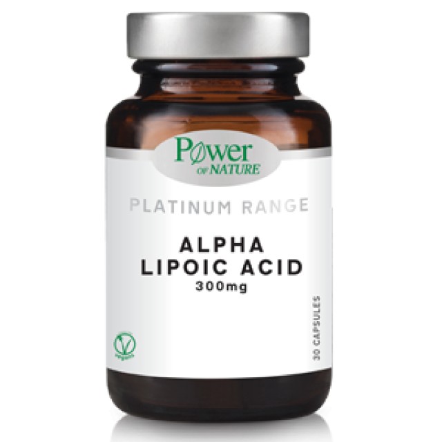 Power Of Nature Platinum Range Alpha Lipoic Acid 300mg με Αντιοξειδωτικές Ιδιότητες 30 Κάψουλες