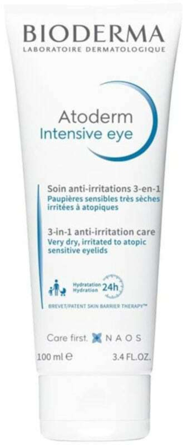 Bioderma Atoderm Intensive Eye Cream 3 in 1 Anti Irritation Care Ενυδατική Κρέμα Ματιών & Βλεφάρων 100ml