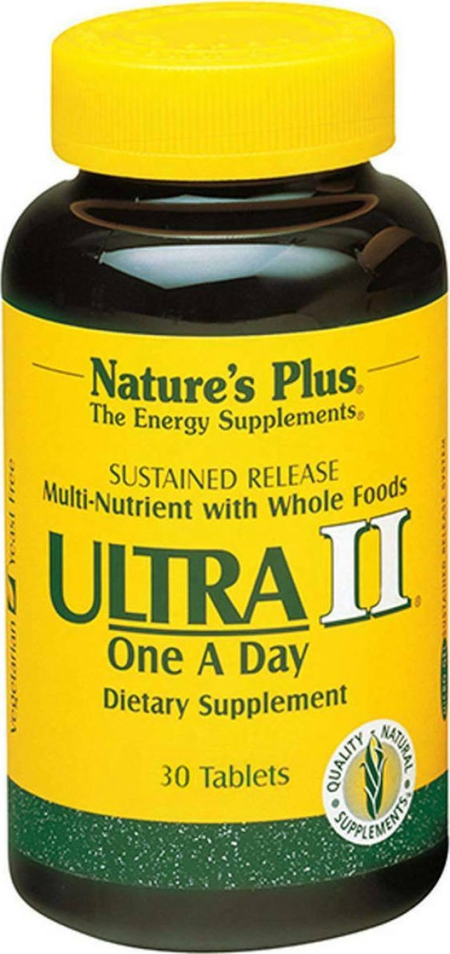 Natures Plus Ultra II One a Day Πολυβιταμινούχο Συμπλήρωμα Διατροφής Παρατεταμένης Αποδέσμευσης για Ενέργεια και Τόνωση 30 Ταμπλέτες