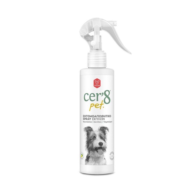 Vican Cer'8 Pet Εντομοαπωθητικό Spray Σκύλων με Άρωμα Lemonito 200ml