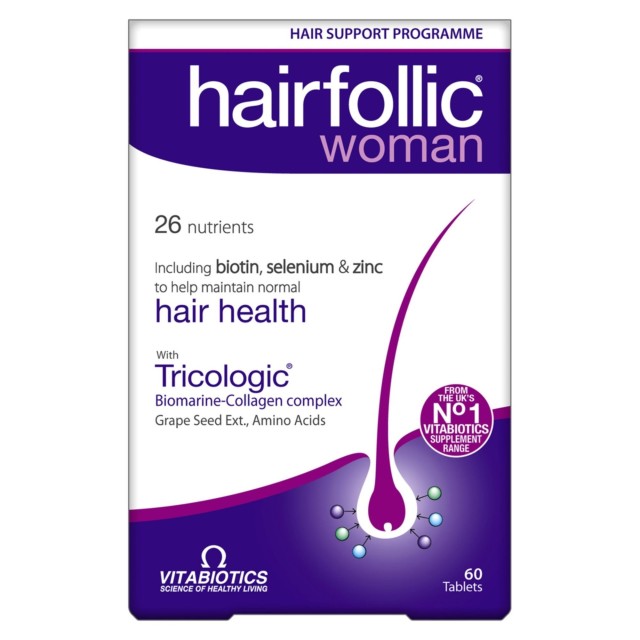 Vitabiotics Hairfollic Woman Tricologic Συμπλήρωμα Διατροφής για την Γ …