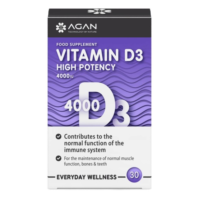 Agan Vitamin D3 4000IU για το Ανοσοποιητικό Σύστημα 30 Ταμπλέτες