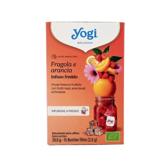 Yogi Tea Βιολογικό Τσάι Cold Brew Φράουλα & Πορτοκάλι, 15 Φακελάκια x2 &hellip;
