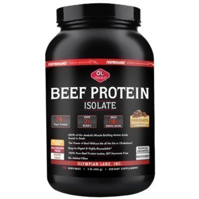 OLYMPIAN LABS BEEF PROTEIN 454 GRAMS (Chocolate Flavor) OLYMPIAN LABS BEEF PROTEIN 454 GRAMS (Chocolate Flavor)