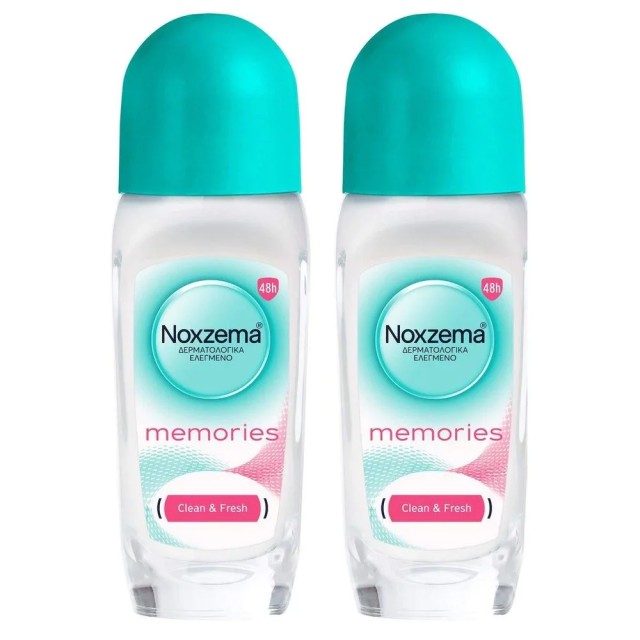 Noxzema PROMO Memories Clean & Fresh Γυναικείο Αποσμητικό Roll on 2x50 …