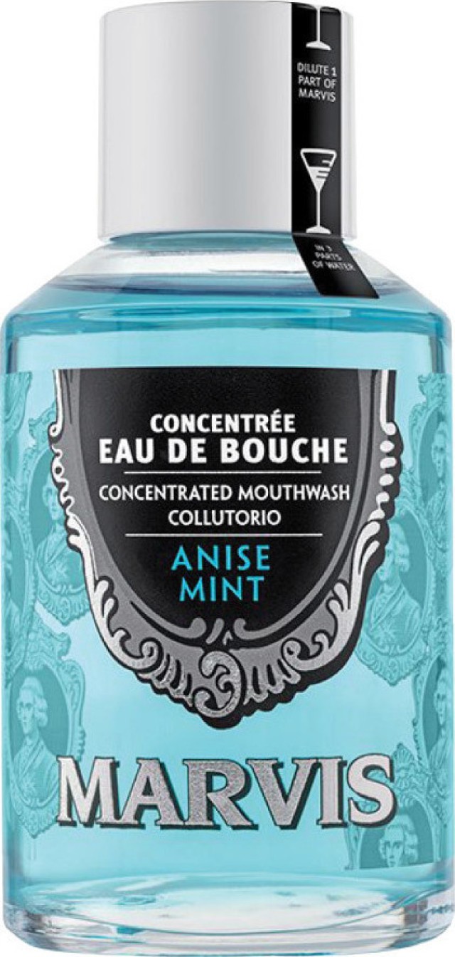 Marvis Concentrated Mouthwash Anise Mint Συμπυκνωμένο Στοματικό Διάλυμα με Γεύση Γλυκάνισο-Μέντα 120ml