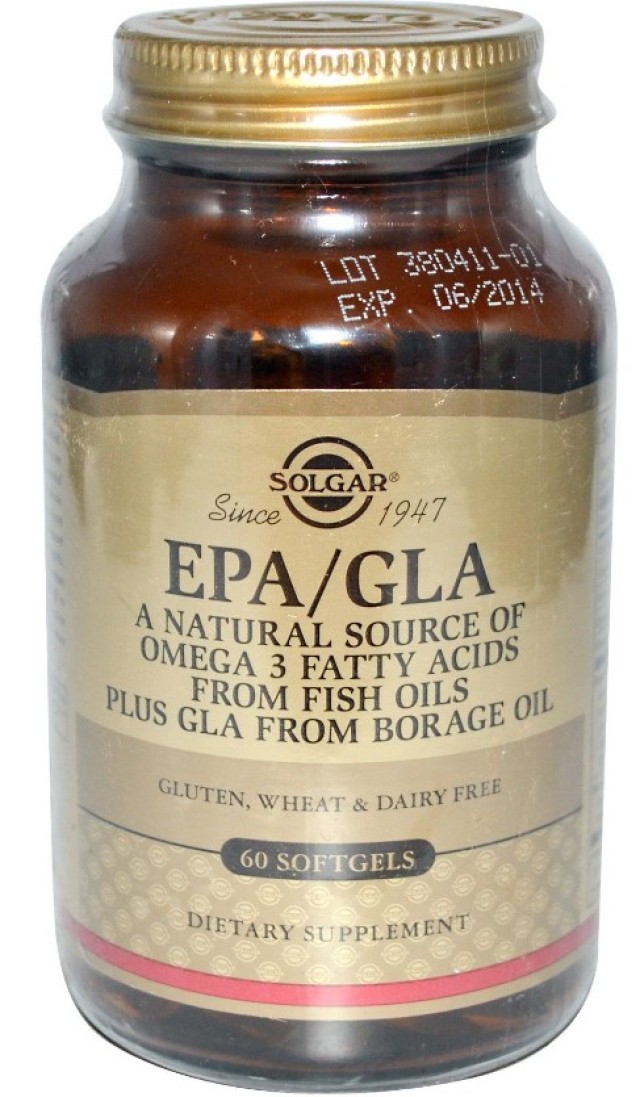 Solgar EPA / GLA Συμπλήρωμα Διατροφής Λιπαρών Οξέων 60 Μαλακές Κάψουλες