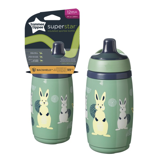 Tommee - Tippee Superstar Sport Bottle Παιδικό Κύπελλο με Σκληρό Στόμιο για 12m+ Πράσινο 266ml Tommee - Tippee Superstar Sport Bottle Παιδικό Κύπελλο με Σκληρό Στόμι …