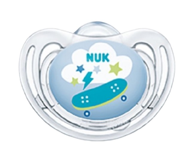 Nuk Freestyle Ορθοδοντική Πιπίλα με Σιλικόνη και Κρίκο για 0-6m+ Διάφο …