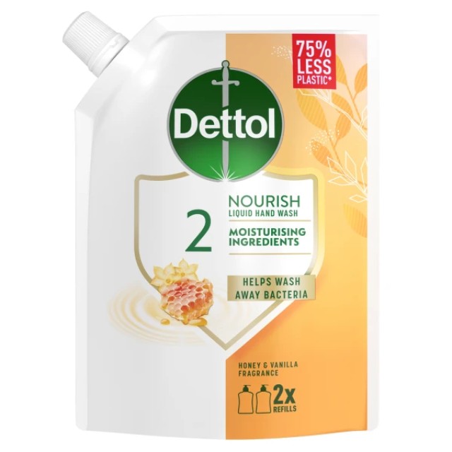 Dettol Ανταλλακτικό Υγρό Κρεμοσάπουνο με Μέλι & Βανίλια, 500ml Dettol Ανταλλακτικό Υγρό Κρεμοσάπουνο με Μέλι & Βανίλια, 500ml