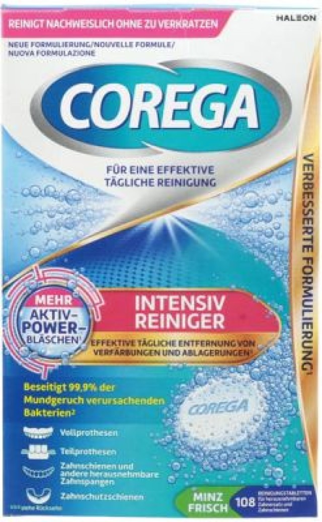 Corega Tabs Intensive Cleaner Καθαριστικές Ταμπλέτες Οδοντοστοιχίας 4 &hellip;