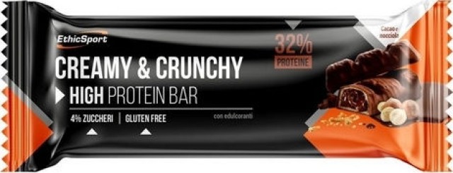 EthicSport Creamy & Crunchy Cocoa and Hazelnut με 32% Πρωτεΐνη Μπάρα μ … EthicSport Creamy & Crunchy Cocoa and Hazelnut με 32% Πρωτεΐνη Μπάρα μ …