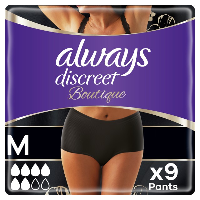 Always Discreet Boutique Plus Γυναικεία Εσώρουχα No:Medium Μαύρο 9 Τεμ … Always Discreet Boutique Plus Γυναικεία Εσώρουχα No:Medium Μαύρο 9 Τεμ …
