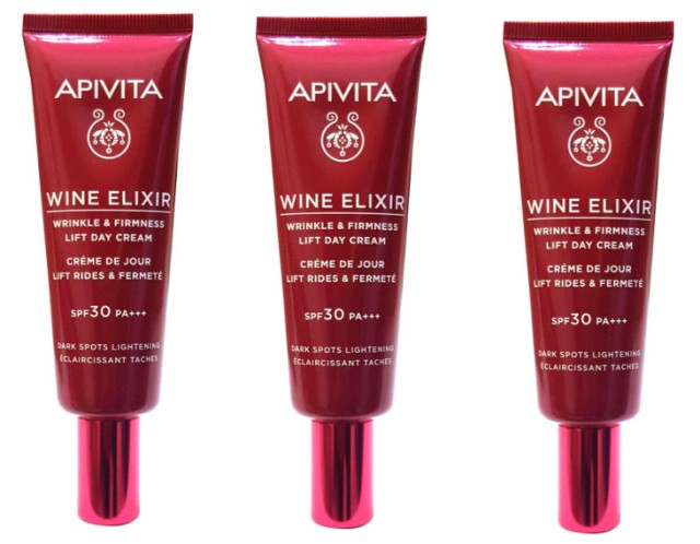 Apivita PROMO Συσκευασία 3 Τεμαχίων Wine Elixir Wrinkle Firmness Lift Day Cream SPF30 Κρέμα Ημέρας για Αποχρωματισμό των Πανάδων 3x40ml