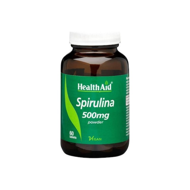 Health Aid Spirulina 500mg Συμπλήρωμα Διατροφής με Σπιρουλίνα 60 Ταμπλέτες