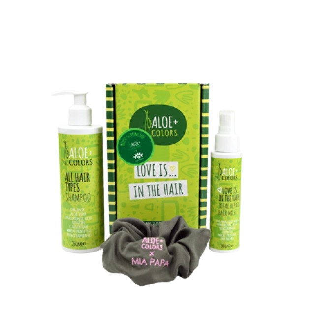 Aloe+ Colors PROMO Total Repair Hair Mask 100ml - Shampoo All Hair Types 250ml - ΔΩΡΟ Λαστιχάκι Μαλλιών
