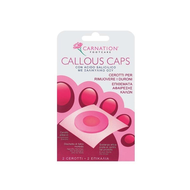 Vican Carnation Callous Caps Επιθέματα Αφαίρεσης Κάλων με Σαλικυλικό Οξύ 2 Τεμάχια