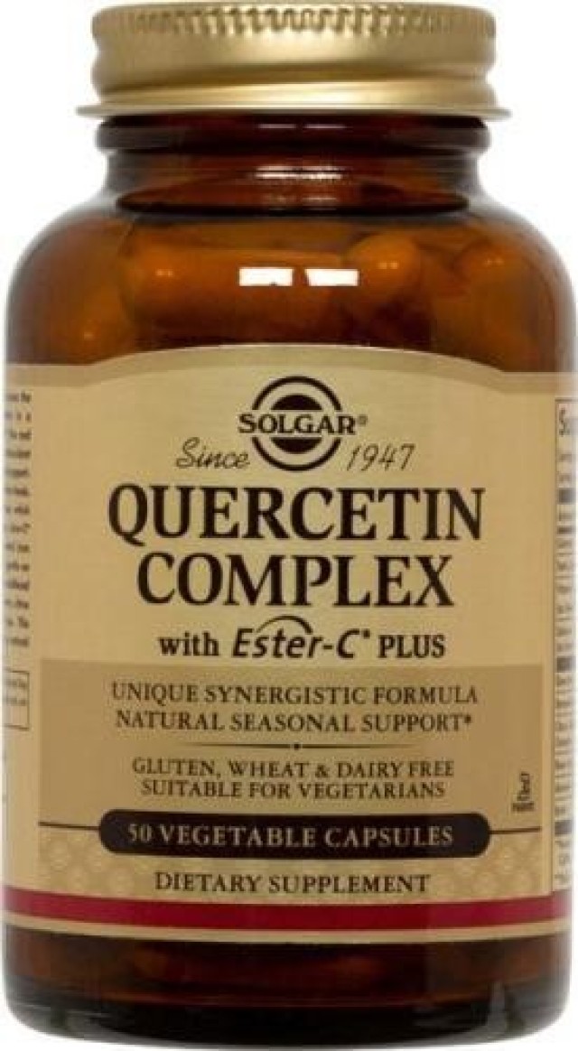 Solgar Quercetin Complex Συμπλήρωμα Διατροφής Κατά των Αλλεργιών 50 Φυτικές Κάψουλες